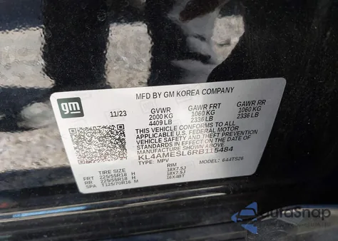 2024 Buick Encore Gx Sport Touring Awd from USA, damaged, VIN KL4AMESL6RB115484